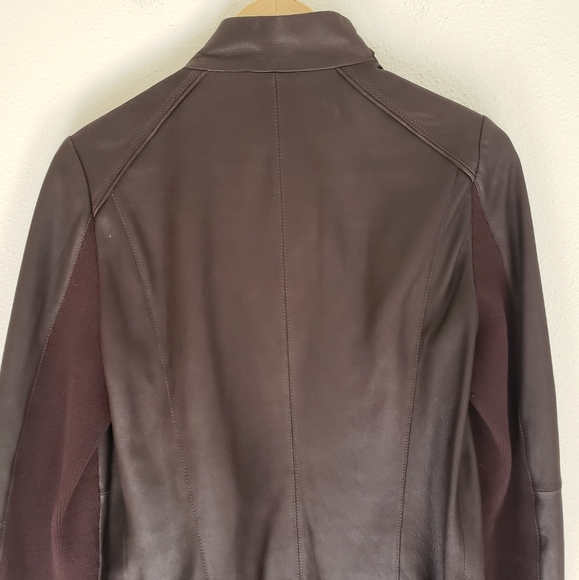 T Tahari Drape Moto Jacket - Picture 8 of 11